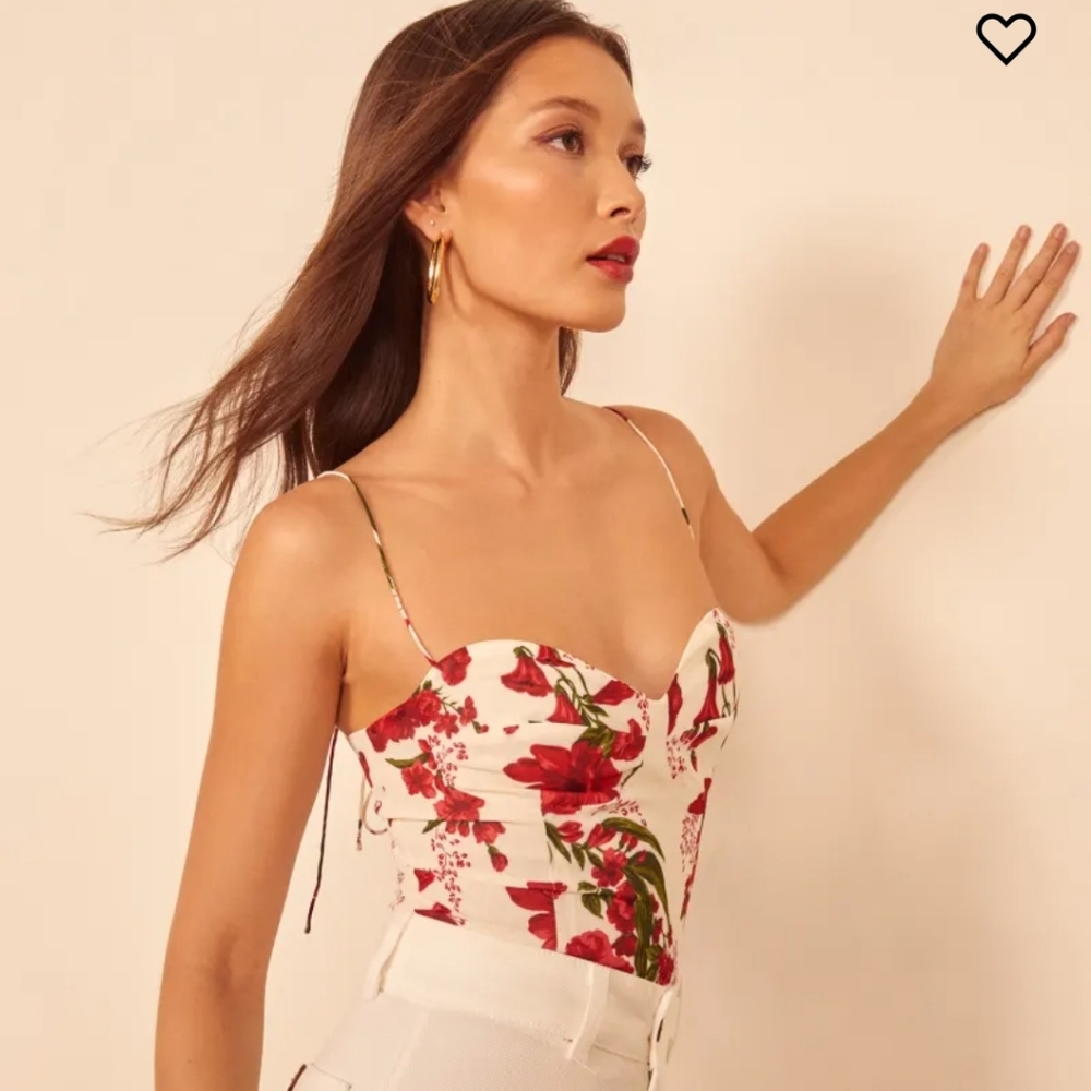 Reformation Liza Tank Top Georgette Floral size 2